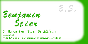 benjamin stier business card